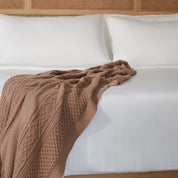 Cozy Cable Knit Throw